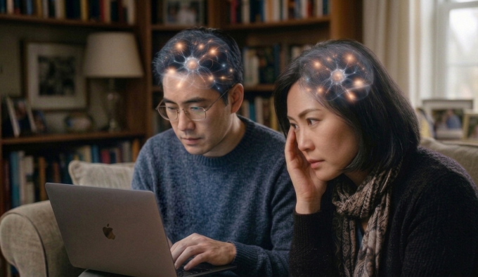 Lạm dụng các công cụ trí tuệ nhân tạo đều khiến khả năng tư duy, sáng tạo và ghi nhớ của não bộ bị suy giảm. Ảnh được tạo bởi AI