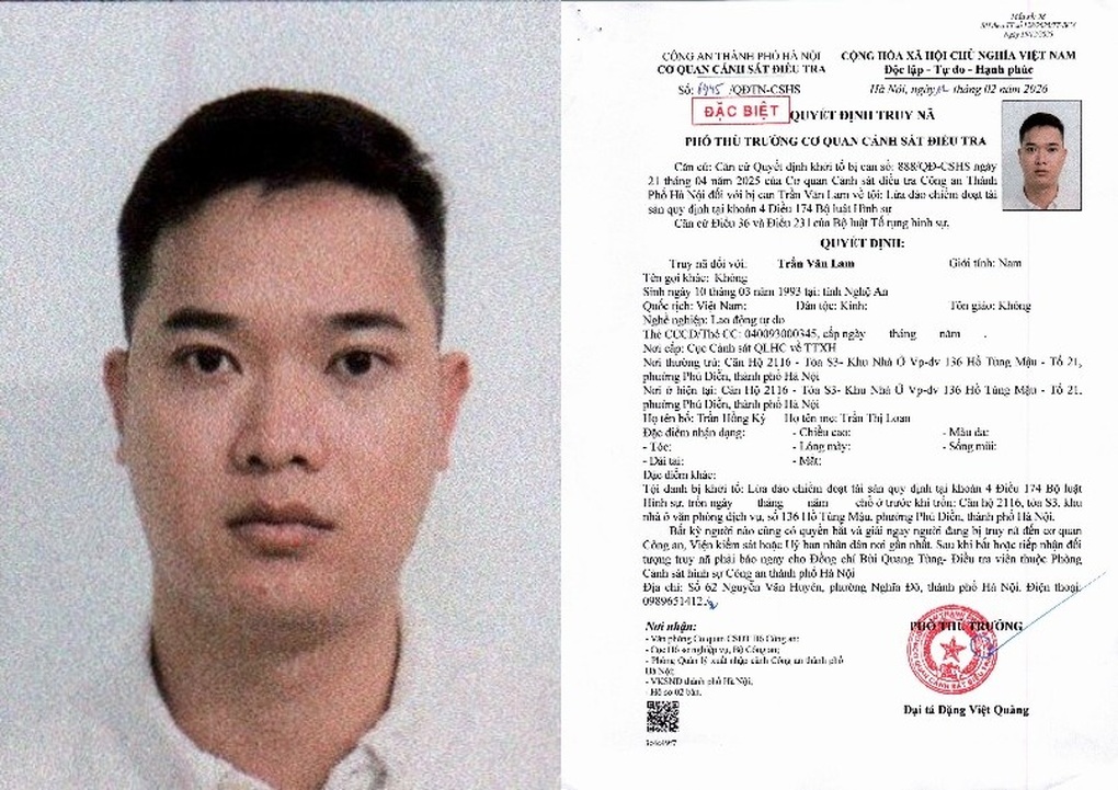 Truy nã đặc biệt một bị can trong đường dây lừa đảo của Mr Pips - 1