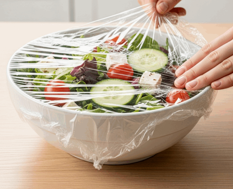 Vì sao màng bọc thực phẩm có thể giữ thực phẩm tươi ngon, trong khi túi nilon lại dễ khiến thực phẩm bị hư hỏng?- Ảnh 1.