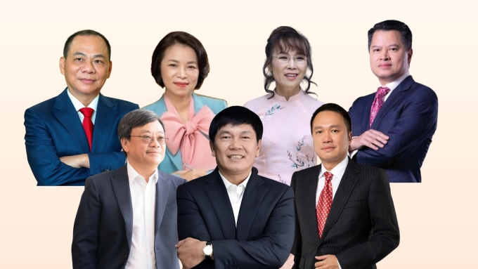 Các tỷ phú Việt Nam trong danh sách xếp hạng của Forbes. Ảnh: Trọng Hiếu