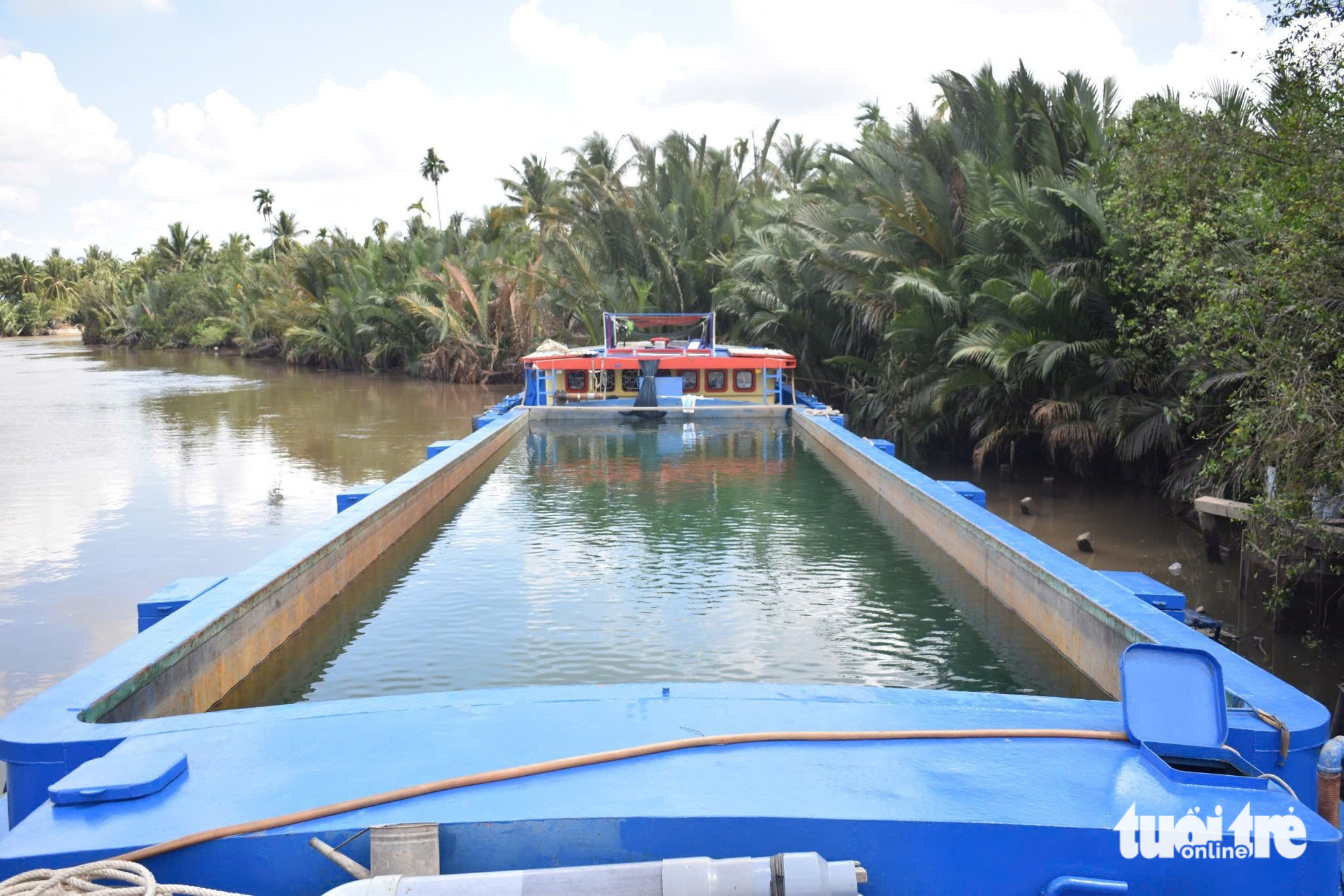 Vĩnh Long chuẩn bị gần 40.000m³ nước dự phòng để ứng phó xâm nhập mặn - Ảnh 1.