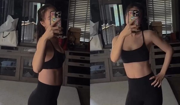 Vóc dáng Trâm Anh sau 18 ngày sinh.