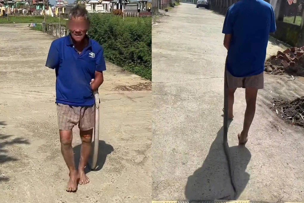 Vụ ông lão cụt tay kẹp rắn: Người trong nghề nói trường hợp “lạ” - 1