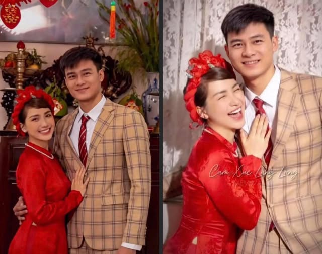 Xôn xao ảnh đám hỏi của Hòa Minzy và Đại úy Thăng Cương- Ảnh 1.