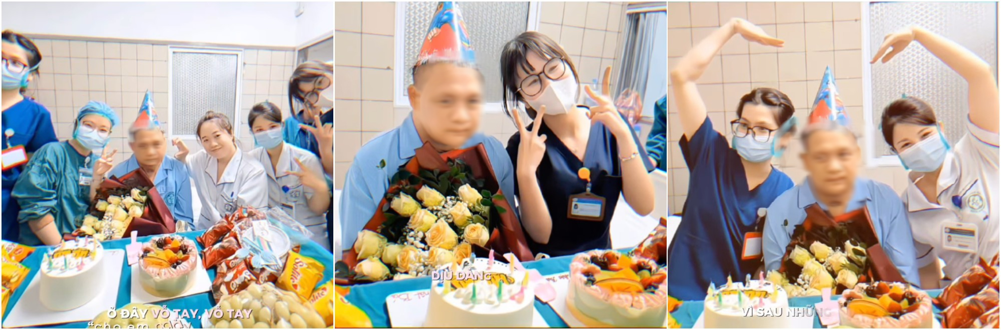Xúc động hình ảnh y bác sĩ tổ chức sinh nhật cho bệnh nhân sau hai tháng giành giật sự sống - Ảnh 1.