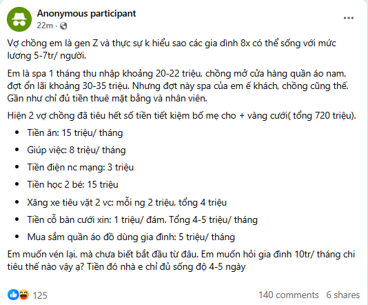 Xôn xao vợ chồng Gen Z: 10 triệu chỉ đủ sống 4-5 ngày, bán luôn vàng cưới để tiêu- Ảnh 1.