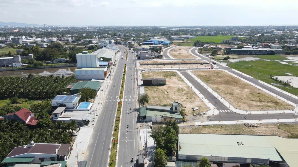 Khu tái định cư của dự án đường đôi vào TP Phan Rang - Tháp Chàm. Ảnh: H.H