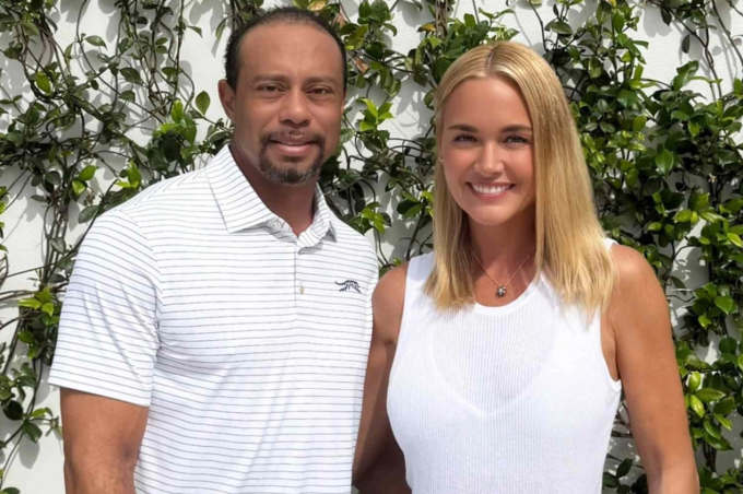 Tiger Woods và Vanessa Trump khi công khai hẹn hò năm 2025. Ảnh: X / Tiger Woods