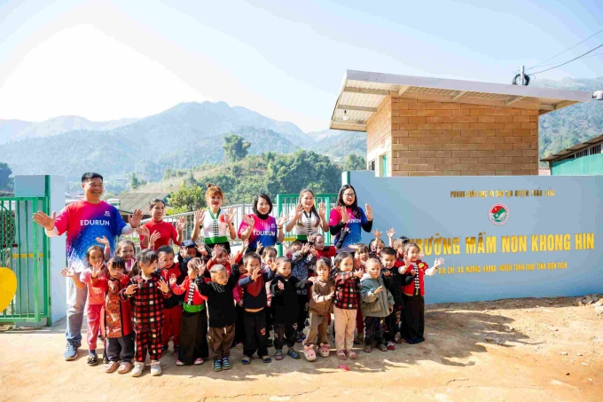 Trường Mầm non Khong Hin (tỉnh Điện Biên) được xây dựng từ nguồn quỹ Edurun 2024. Ảnh: Vinschool