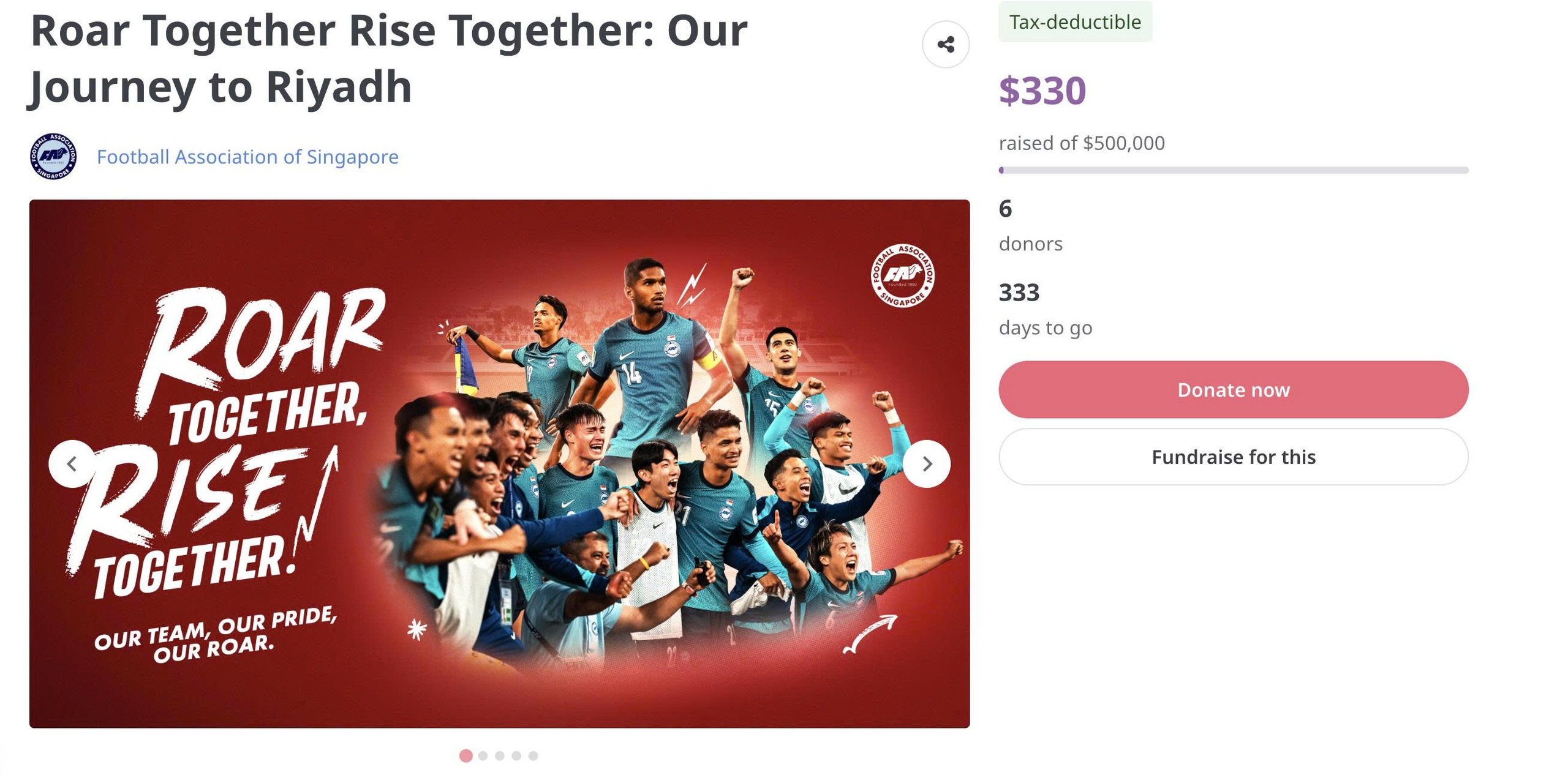 ‘Độc lạ’ bóng đá Singapore, kêu gọi CĐV quyên góp hơn 10 tỉ đồng cho đội tuyển dự Asian Cup- Ảnh 2.