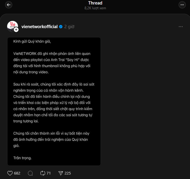 NSX Anh Trai Say Hi đăng bài xin lỗi- Ảnh 3.