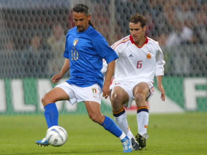 Roberto Baggio trong trận cuối cùng dưới màu áo tuyển Italy. Ảnh: Reuters