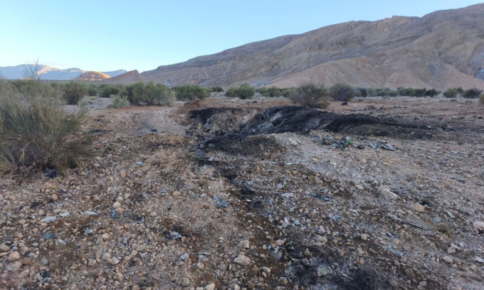 Nơi được cho là địa điểm tiêm kích Mỹ rơi sau khi bị bắn hạ ở Iran hôm 3/4. Ảnh: PressTV