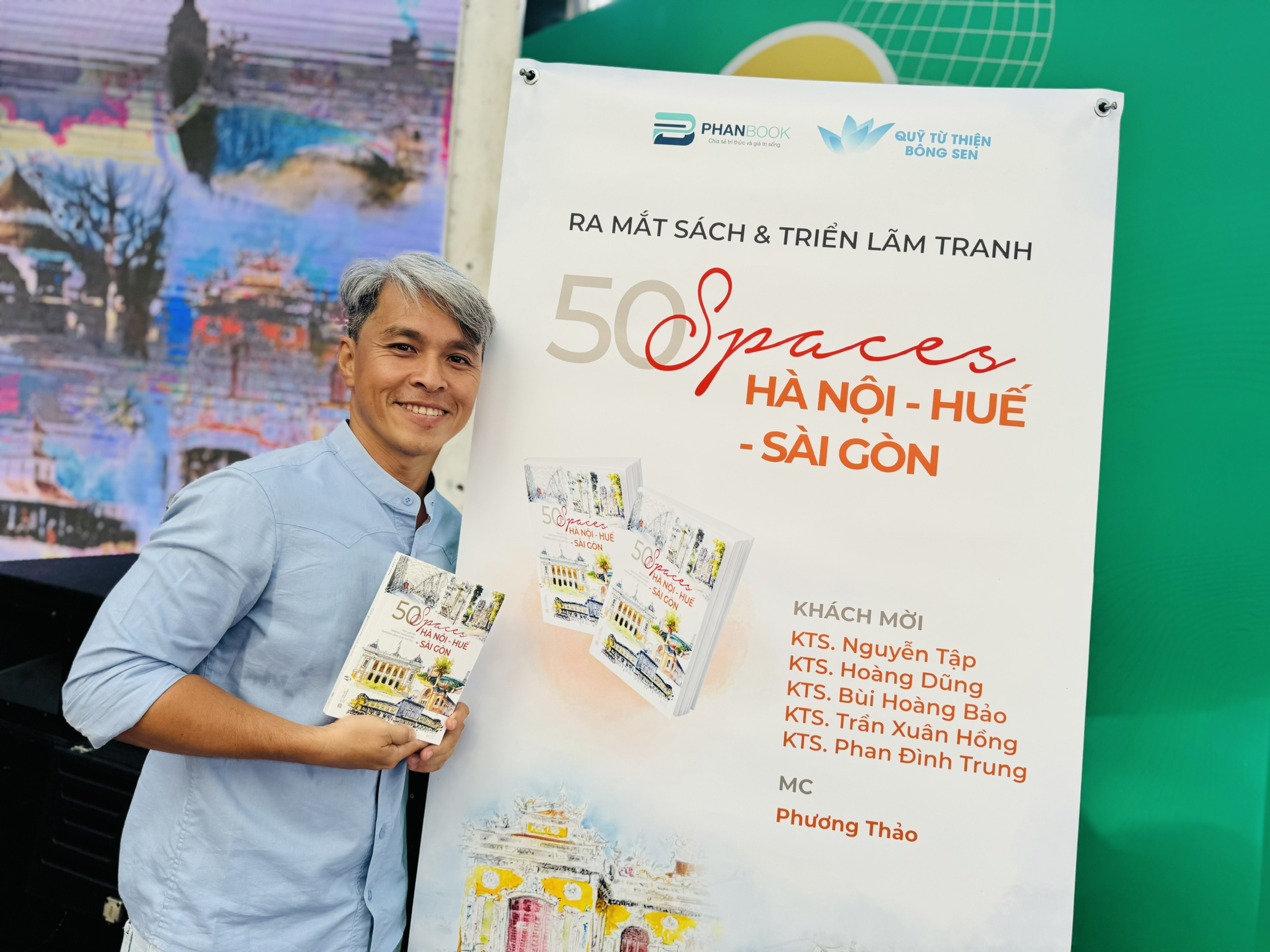 '50 Spaces: Hà Nội - Huế 2 Nhà báo Nguyễn Tập và 'góc ký họa' đam mê vì thiện nguyện - Ảnh 2.