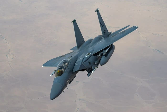 Một tiêm kích F-15E của Mỹ. Ảnh: KHÔNG QUÂN MỸ 2.png