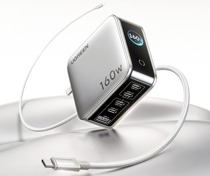 Ugreen Nexode 160 W Smart Display Charger. Ảnh: Ugreen