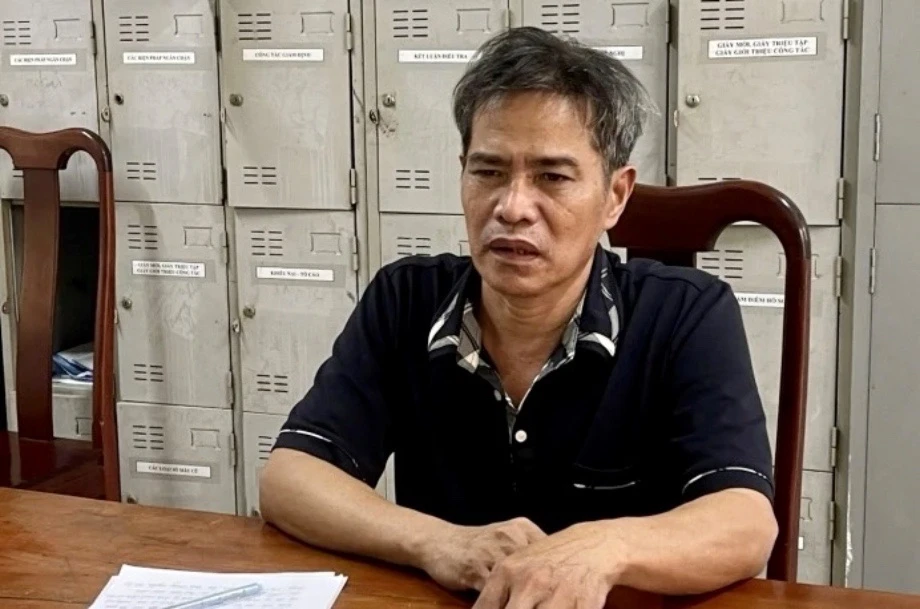 Nghi phạm Lê Văn Thương. Ảnh: Công an giết vợ 1.jpg