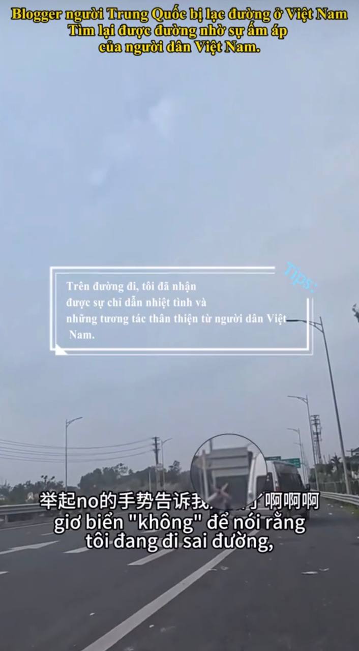 Khách Trung Quốc đạp xe nhầm vào cao tốc Bắc Nam, hoảng loạn cầu cứu người đi đường- Ảnh 3.