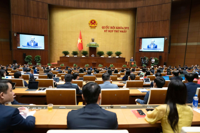 Đại biểu tại phòng họp Diên Hồng, Nhà Quốc hội. Ảnh: Hoàng Phong