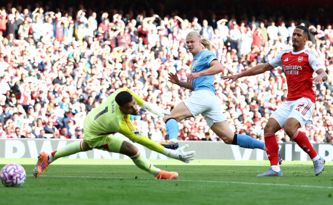 Erling Haaland của Man City là minh chứng cho thấy vị trí số 9 vẫn được ưa chuộng, dù vai trò này đã có sự thay đổi. Ảnh: Reuters