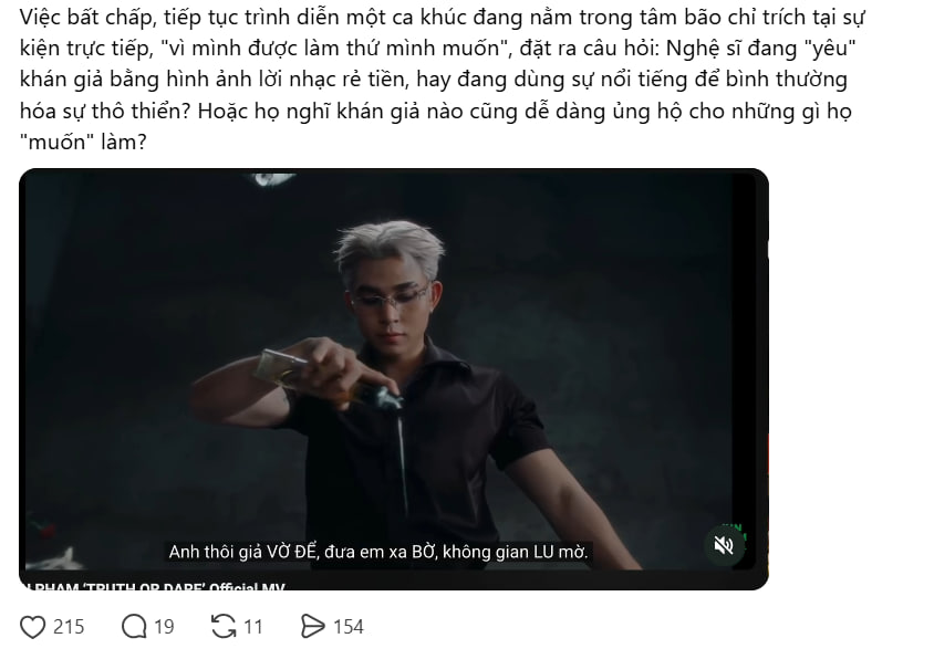 Jun Phạm cố chấp mang ca khúc bị chê phản cảm đi diễn, netizen tranh cãi- Ảnh 2.