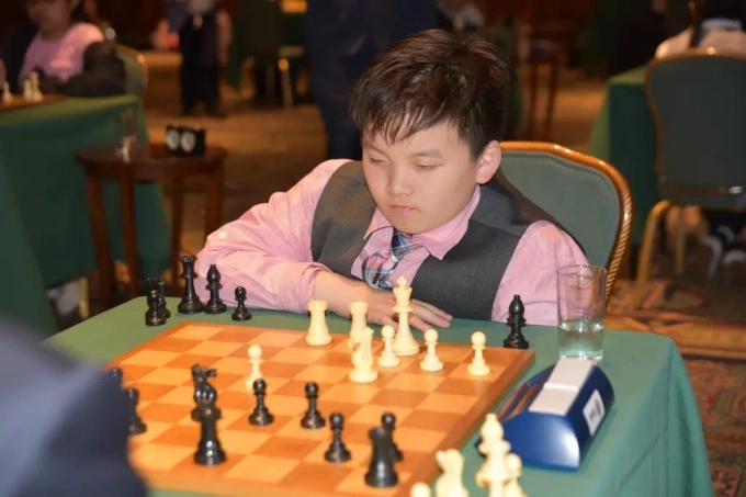 Samuel Lin, thành viên đội cờ vua trường Rosalyn Yalow. Ảnh: NYP