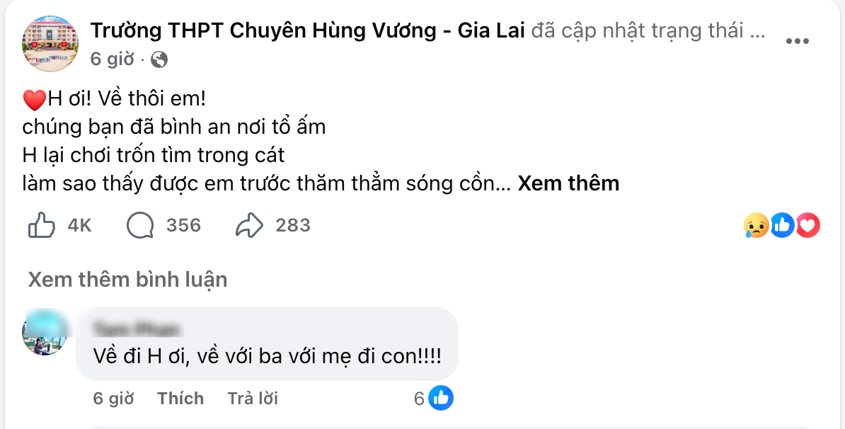 Cha ôm chặt ba lô con bật khóc, thầy cô - bạn bè cầu mong phép màu cho nam sinh trường chuyên mất tích vì sóng cuốn: “Về thôi em!”- Ảnh 3.