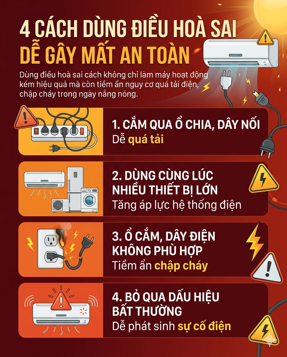 Cảnh báo đặc biệt tới các gia đình đang bật điều hoà vào buổi trưa, chiều- Ảnh 5. Cảnh báo đặc biệt tới các gia đình đang bật điều hoà vào buổi trưa, chiều- Ảnh 5.