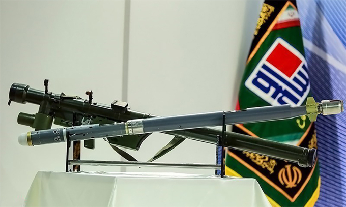 Tên lửa phòng không vác vai Misagh-3 của Iran trong ảnh công bố tháng 2/2017. Ảnh: Tasnim