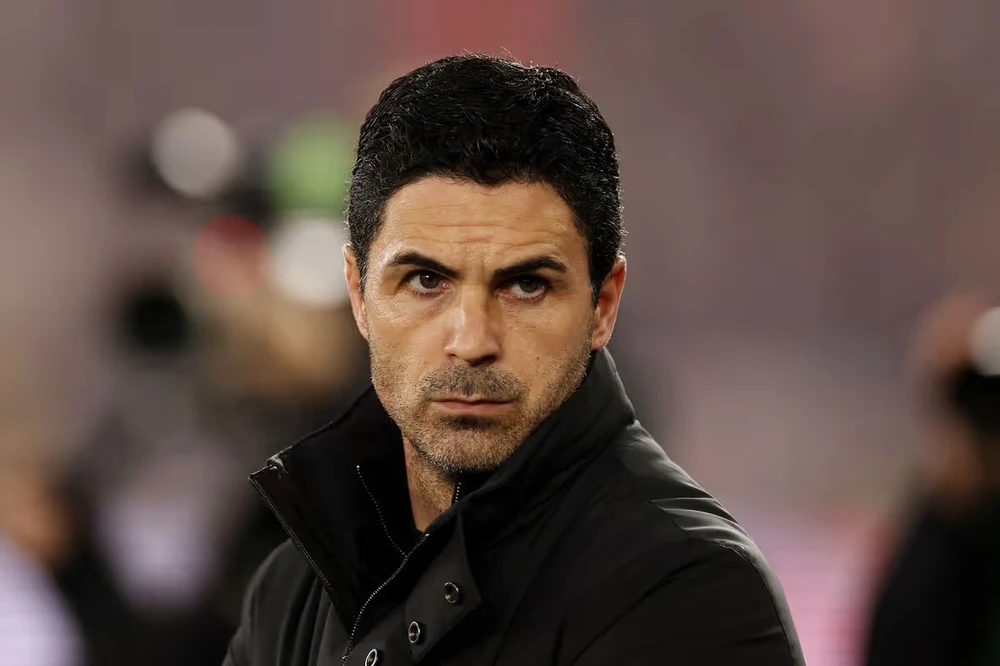 Đội bóng của Mikel Arteta cần 15 điểm nữa để vô địch Premier League. ẢNH: MIRROR/GETTY arsenal-mikel-arteta.jpg