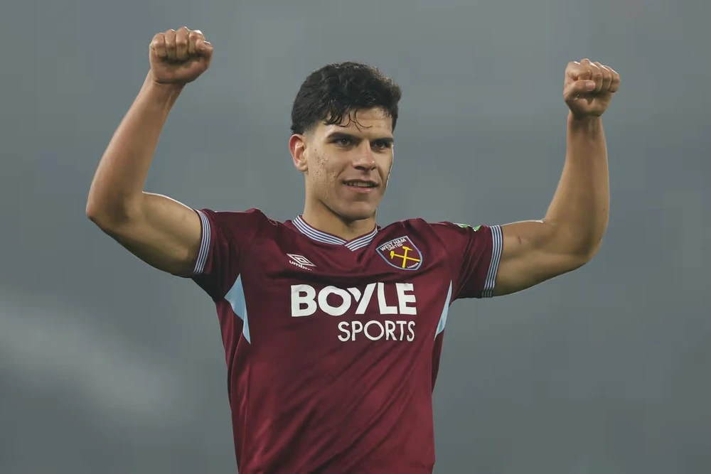 Mateus Fernandes đang thu hút sự chú ý từ nhiều CLB lớn. ẢNH: NURPHOTO mu-Mateus-fernandes.jpg