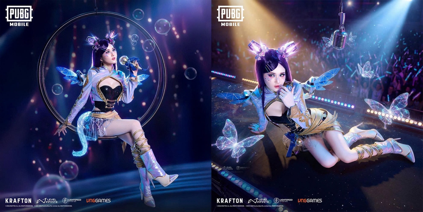 PUBG MOBILE hợp tác streamer Ms Three ra mắt giáp tối thượng “Thần Tượng Ngân Hà” - Ảnh 2. PUBG MOBILE hợp tác streamer Ms Three ra mắt giáp tối thượng “Thần Tượng Ngân Hà” - Ảnh 2.