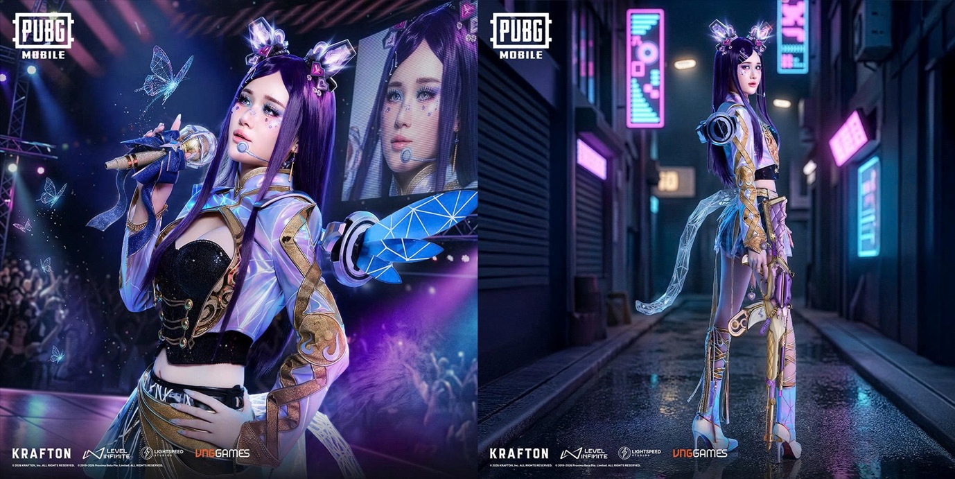 PUBG MOBILE hợp tác streamer Ms Three ra mắt giáp tối thượng “Thần Tượng Ngân Hà” - Ảnh 3. PUBG MOBILE hợp tác streamer Ms Three ra mắt giáp tối thượng “Thần Tượng Ngân Hà” - Ảnh 3.