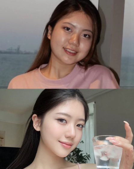 Giảm 18 kg sau 3 tháng nhờ ăn theo quy tắc 2:1:1 3 Sau giảm cân, gương mặt Susann thanh thoát, sắc nét hơn.