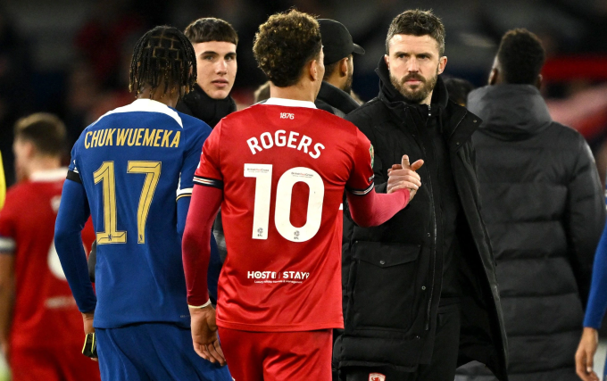 Michael Carrick từng dẫn dắt Morgan Rogers ở Middlesbrough trong giai đoạn lượt đi mùa 2023-2024. Ảnh: Reuters