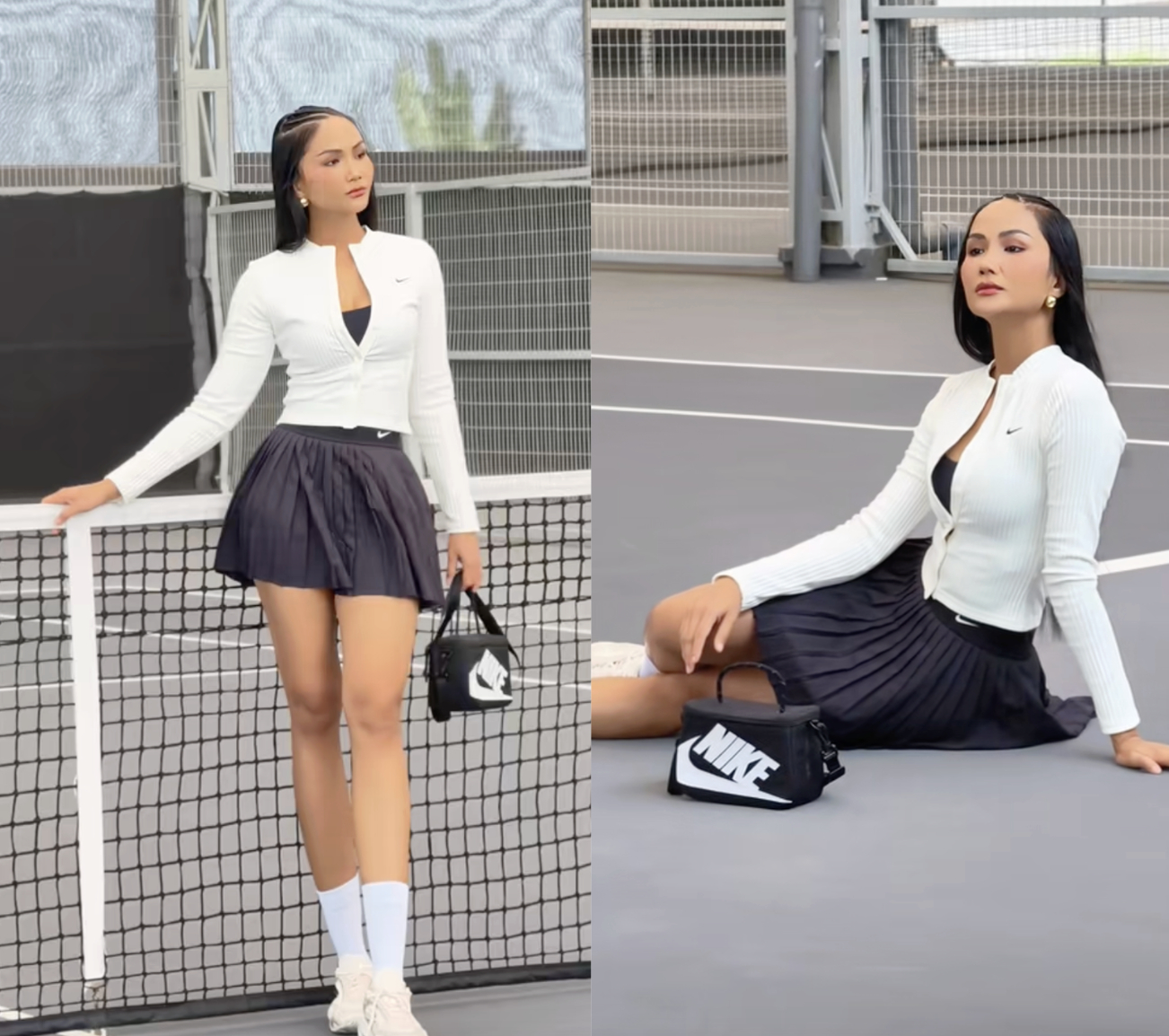 H'Hen Niê khác lạ trên sân tennis, netizen nhận xét: Bể nét hết rồi!- Ảnh 3.