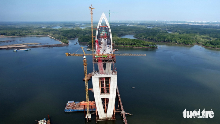 Ngắm cầu Phước An có độ tĩnh không lớn nhất Việt Nam sắp về đích 6 cầu Phước An - Ảnh 6.