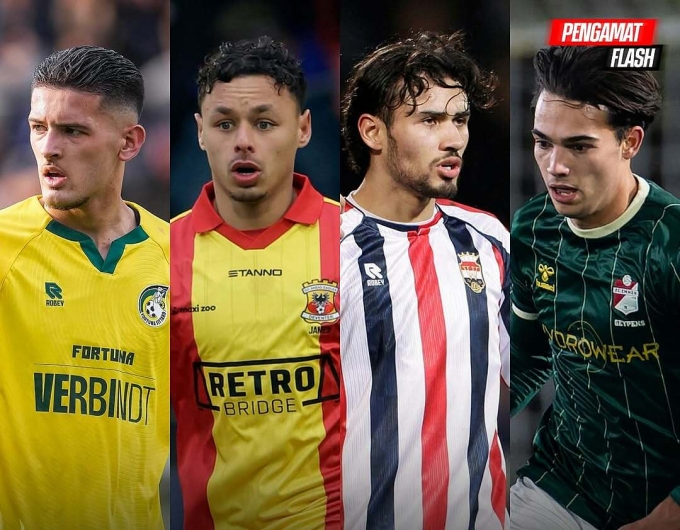 Bốn cầu thủ mang dòng máu lai Indonesia và Hà Lan bị cấm thi đấu tại Hà Lan, gồm Justin Hubner, Dean James, Nathan Tjoe-A-On và Tim Geypens (từ trái sang).