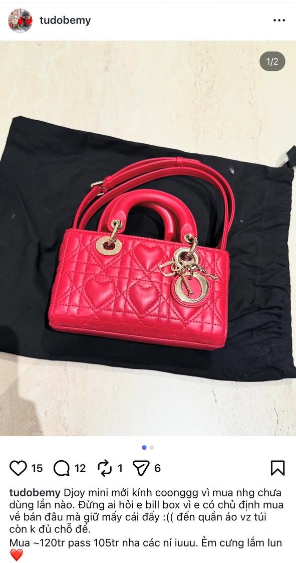 Á hậu Huyền My thanh lý túi 105 triệu nhưng bị soi 1 chi tiết khó chấp nhận: 