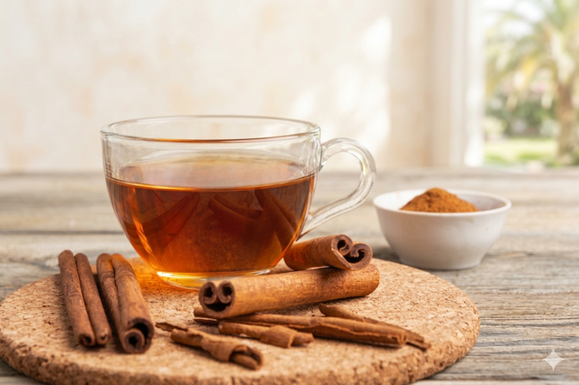 5 thức uống tự nhiên giúp trái tim khỏe mạnh 1 Trà quế giúp trái tim khỏe mạnh nhờ chứa các hợp chất chống oxy hóa mạnh...