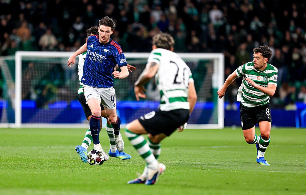 Arsenal thắng nghẹt thở Sporting, rộng cửa vào bán kết Champions League - 1