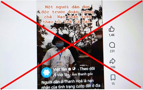 Bác thông tin bịa đặt trên trang Facebook phản động 