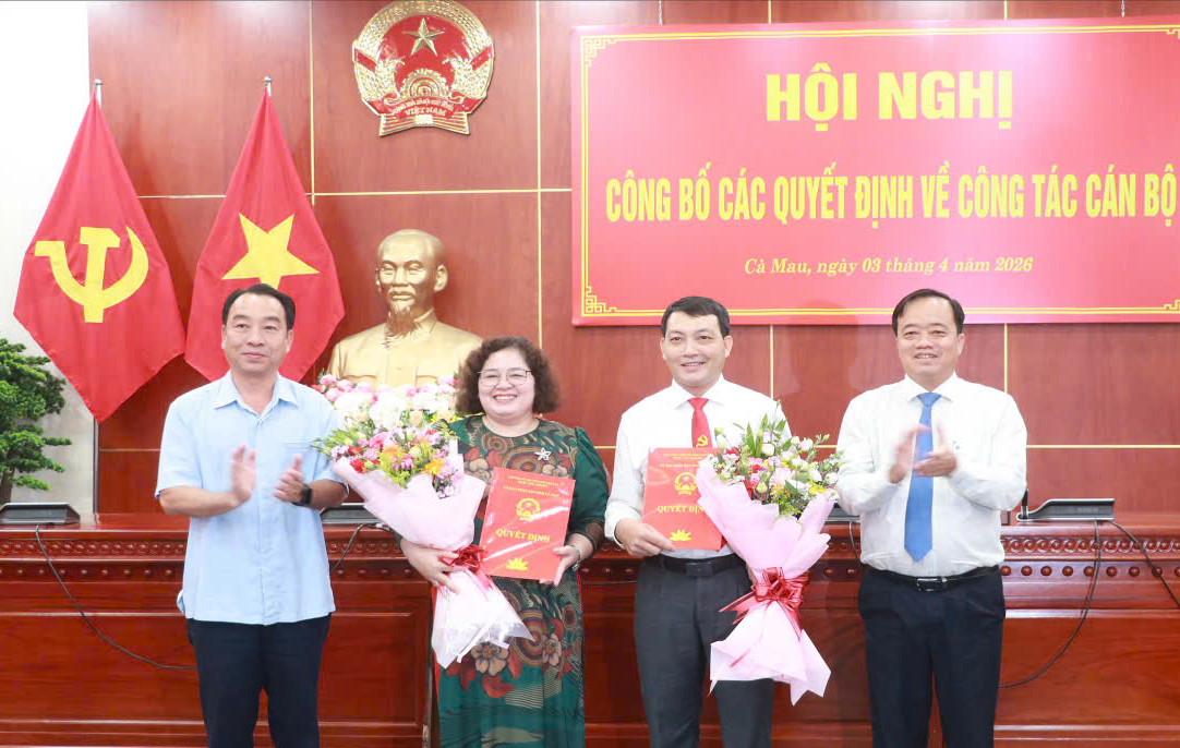 Cà Mau điều động, bổ nhiệm nhiều cán bộ lãnh đạo 1 Cà Mau - Ảnh 1.