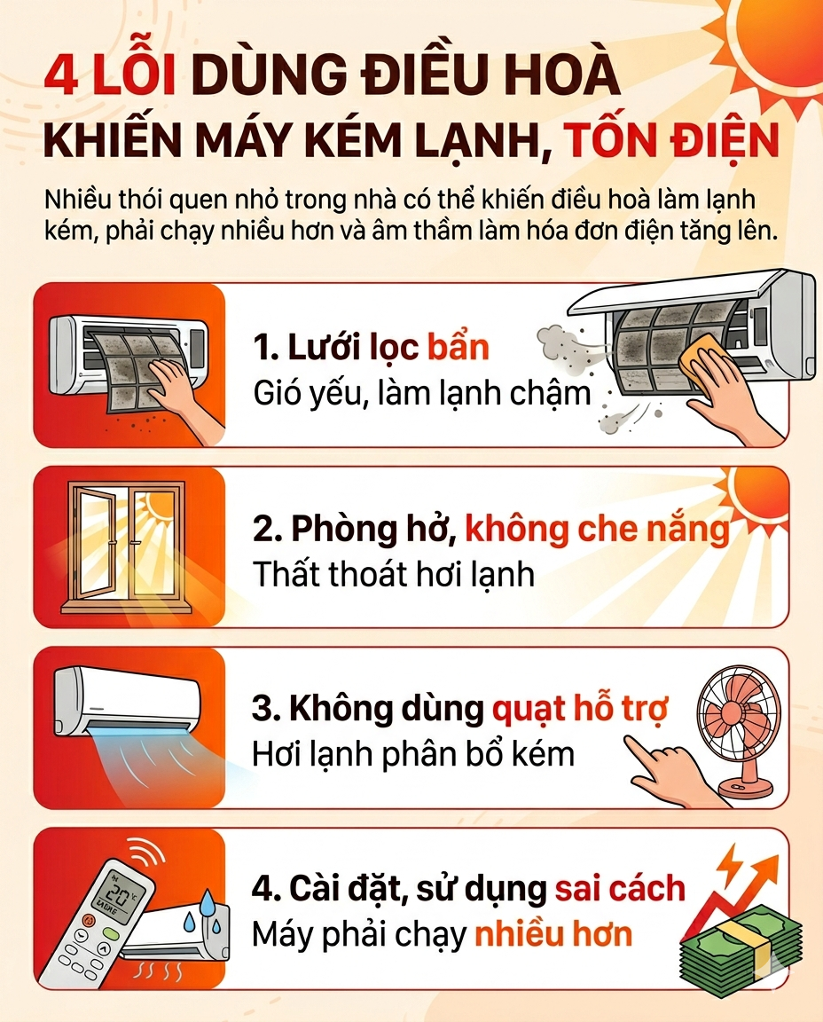 Cảnh báo đặc biệt tới các gia đình đang bật điều hoà vào buổi trưa, chiều- Ảnh 4. Cảnh báo đặc biệt tới các gia đình đang bật điều hoà vào buổi trưa, chiều- Ảnh 4.