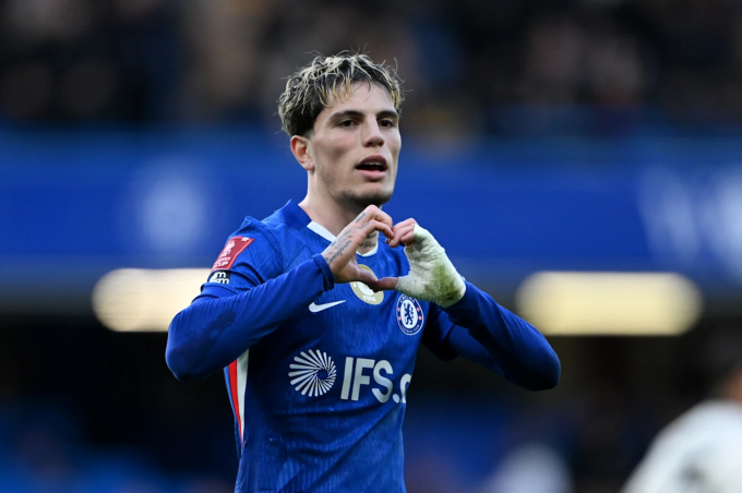 Alejandro Garnacho mừng bàn ấn định tỷ số trong trận Chelsea thắng Port Vale 7-0 ở tứ kết Cup FA trên sân Stamford Bridge, London, Anh ngày 4/4/2026. Ảnh: Chelsea FC