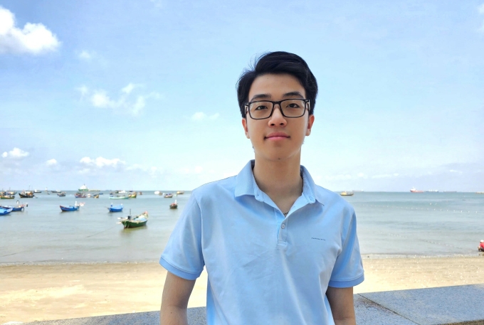 Huỳnh Quốc Bảo, trường THPT chuyên Lê Quý Đôn. Ảnh: Nhân vật cung cấp