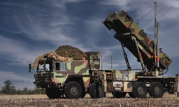 Xe phóng của tổ hợp Patriot thuộc biên chế Lữ đoàn Tên lửa Phòng không số 208 Ukraine trong ảnh đăng hồi tháng 1. Ảnh: Militarnyi