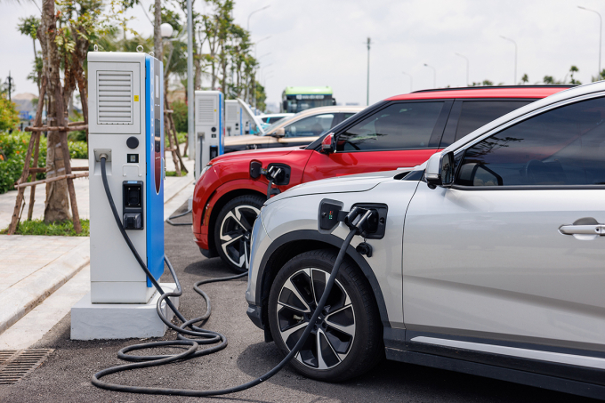 Một trạm sạc của VinFast tại Hà Nội. Ảnh: VinFast