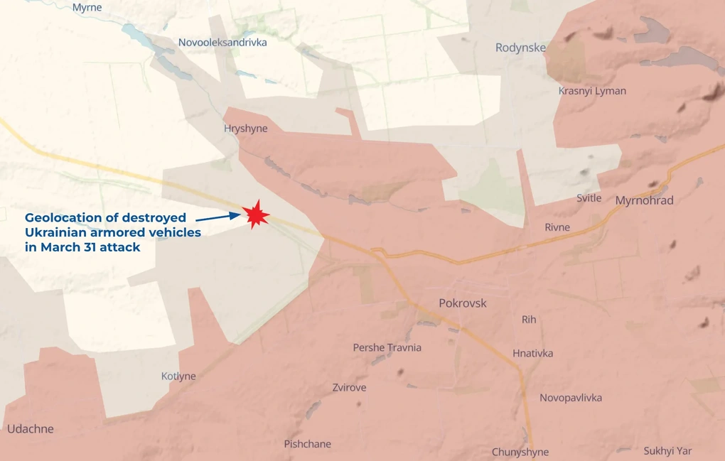 Cuộc tấn công cơ giới thất bại của Ukraine gần Pokrovsk gây xôn xao - 1