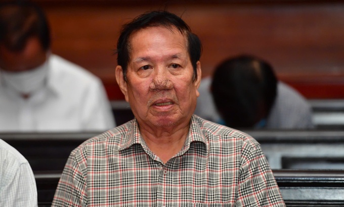 Ông Lê Quang Thung tại tòa. Ảnh: Thanh Tùng